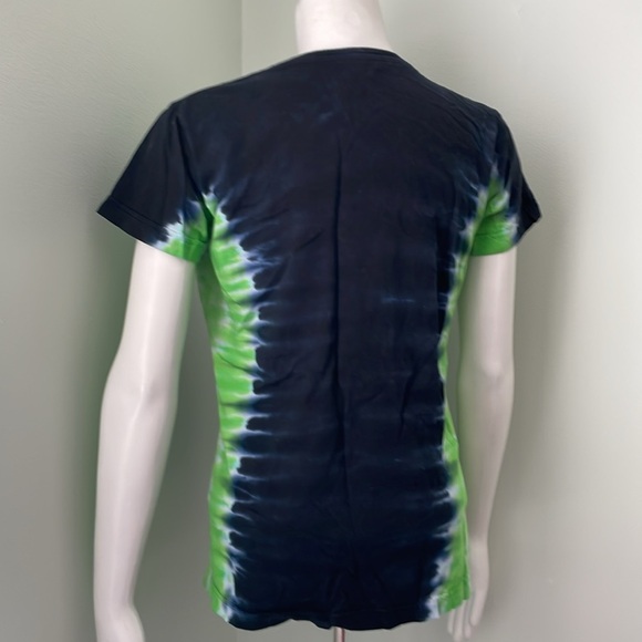 Liquid Blue The Beatles Green Black Tie Dye Graphic Tee XL - Picture 5 of 6